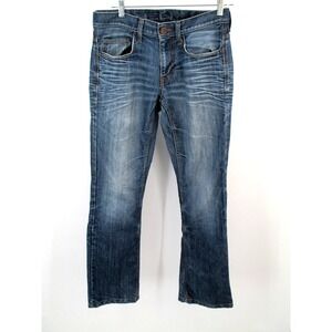 HELIX Slim Boot Jeans Mens 29/30 Blue Denim Low Rise Whiskers 31x32